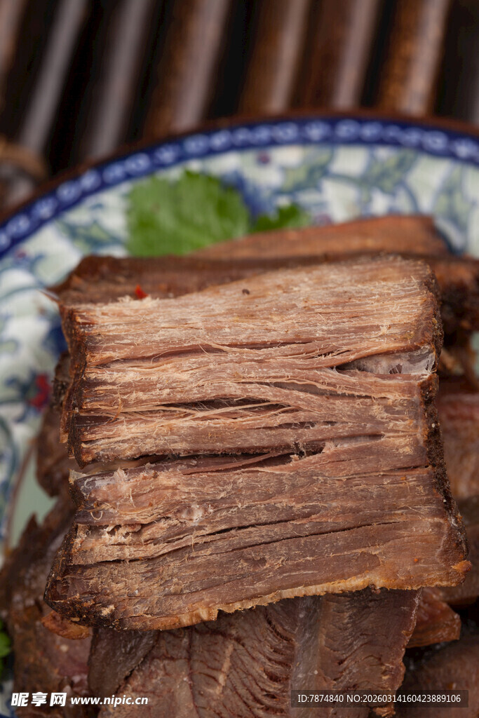 美味酱牛肉特写