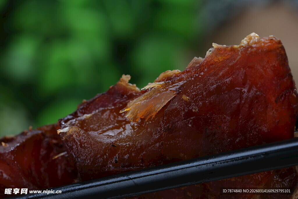 美味腊肉特写