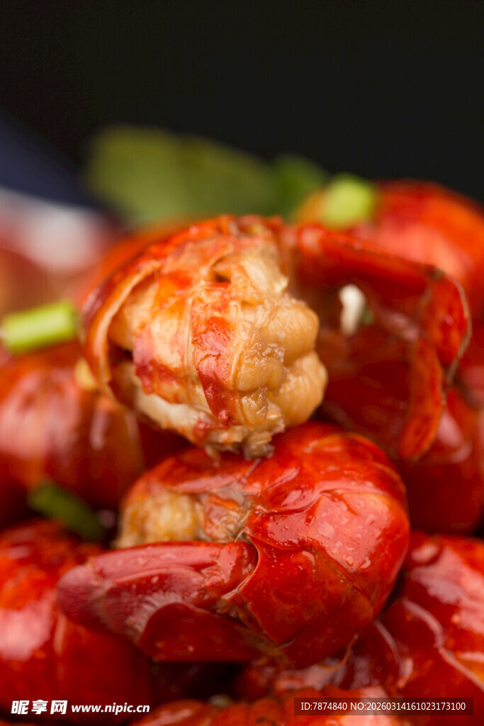 美味小龙虾特写