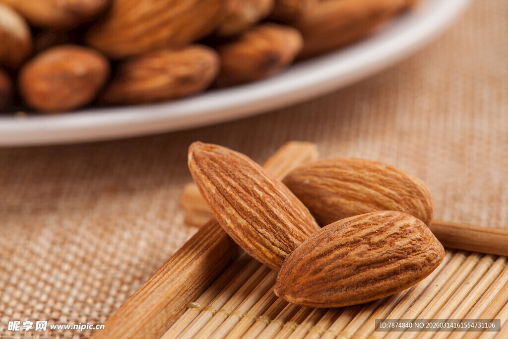 美味杏仁特写