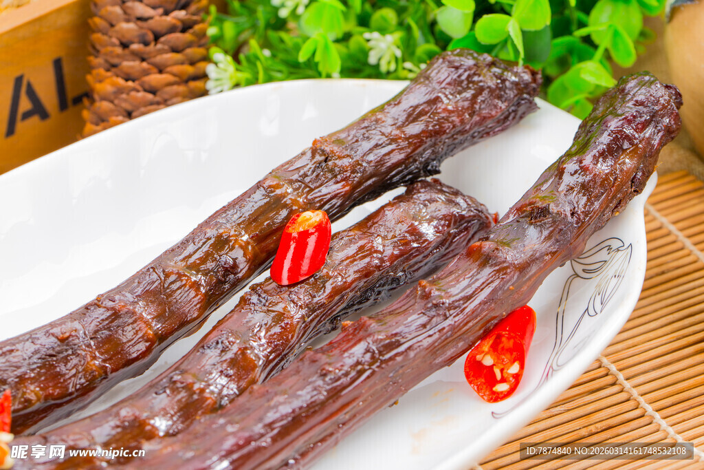美味风干香肠 诱人色泽