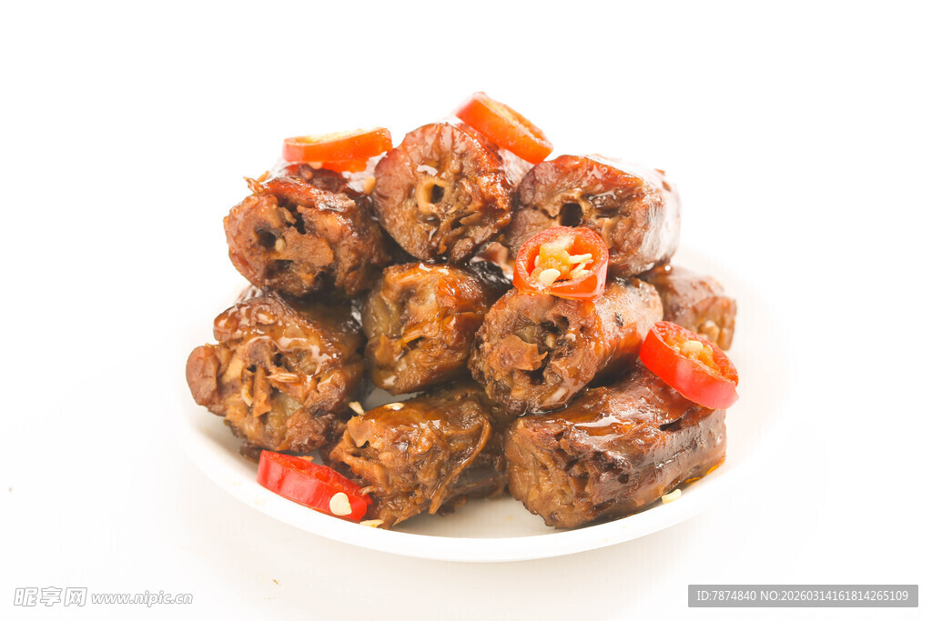 美味卤鸭脖 色泽诱人