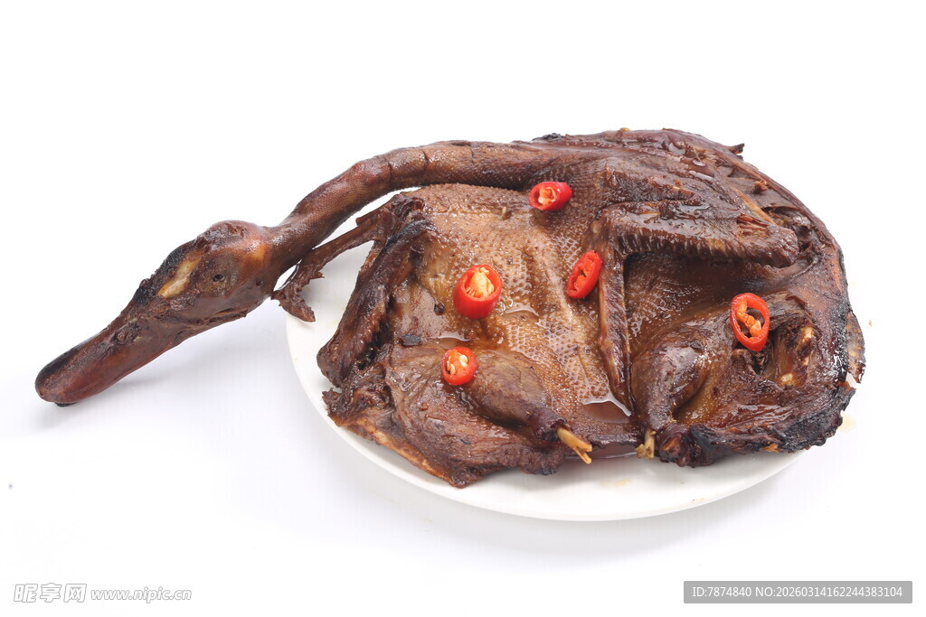 卤味鸭头 色泽诱人