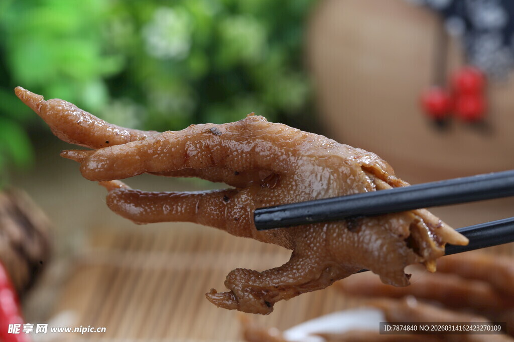 美味鸡爪特写
