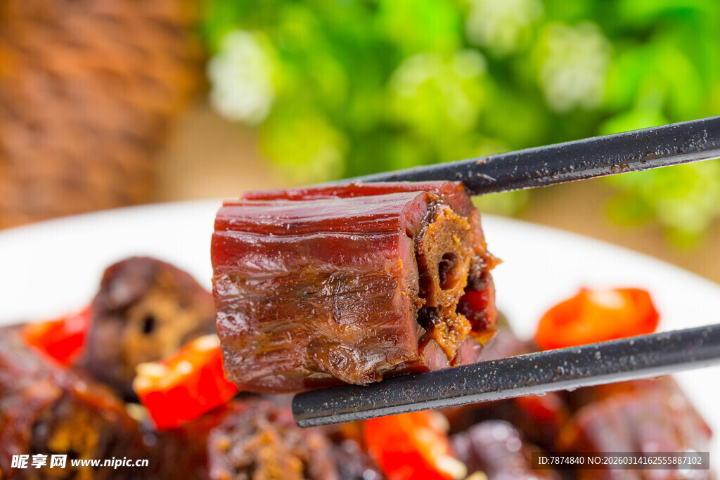香辣美味鸭脖特写
