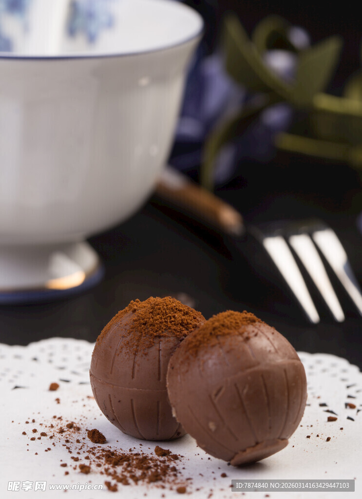 美味巧克力松露球