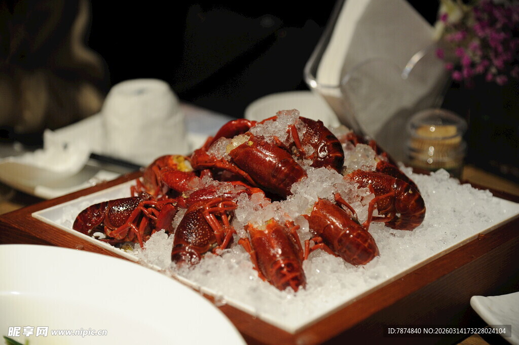 冰镇小龙虾美食特写