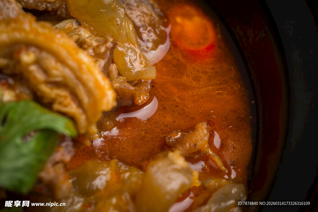 美味浓郁的炖菜特写