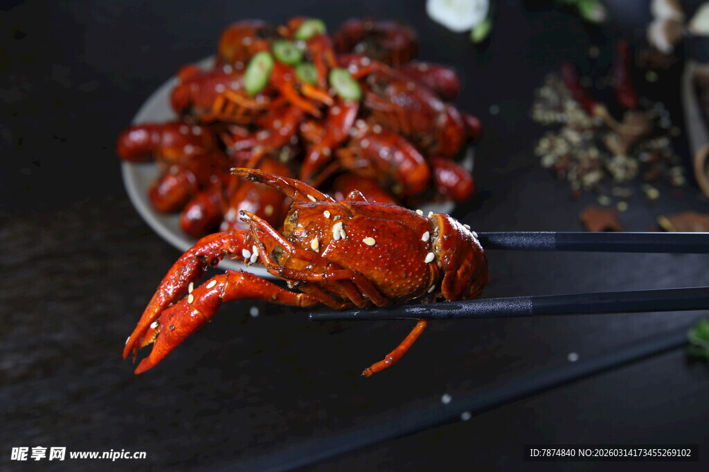 美味诱人的麻辣小龙虾