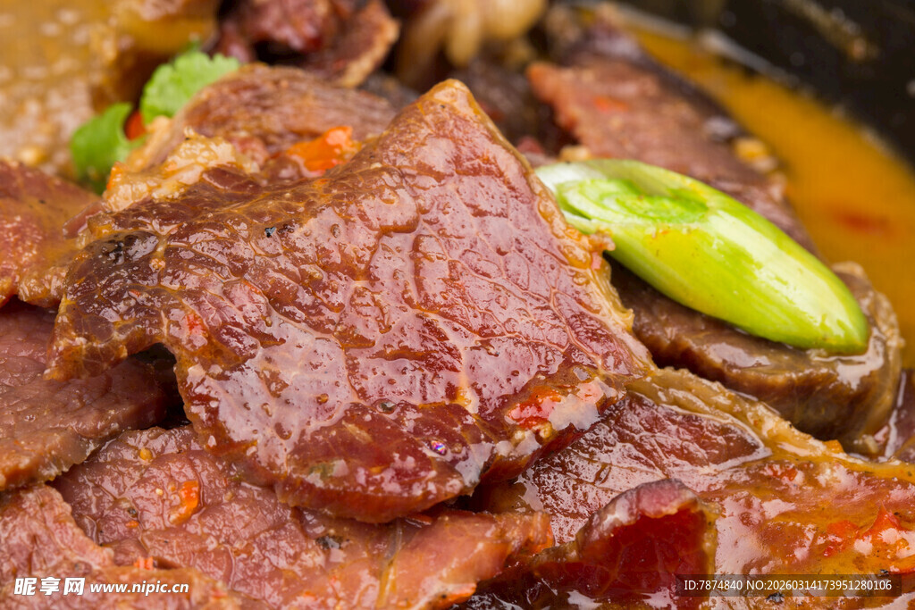 美味红烧牛肉特写