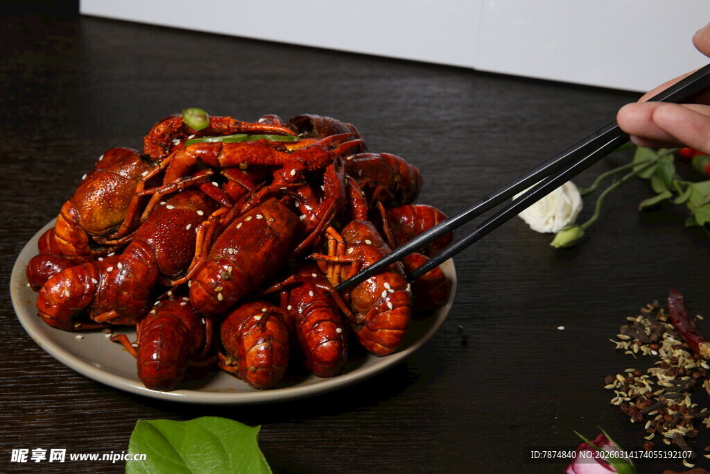 美味诱人的香辣小龙虾