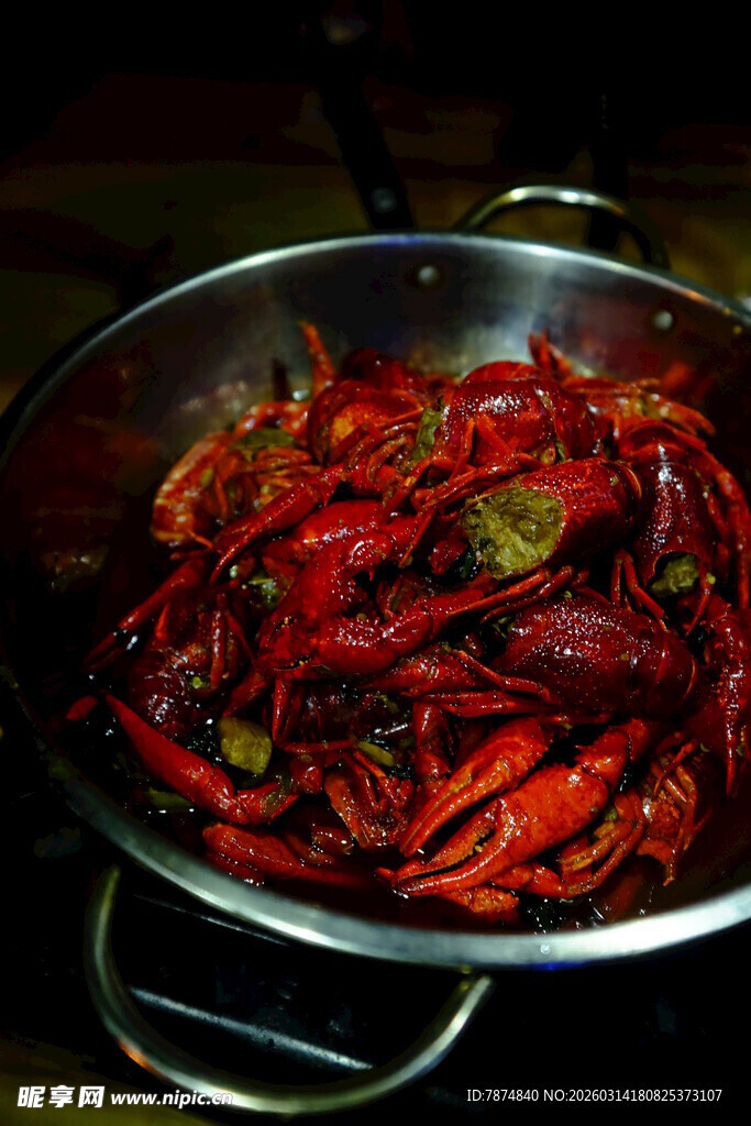 美味诱人的麻辣小龙虾