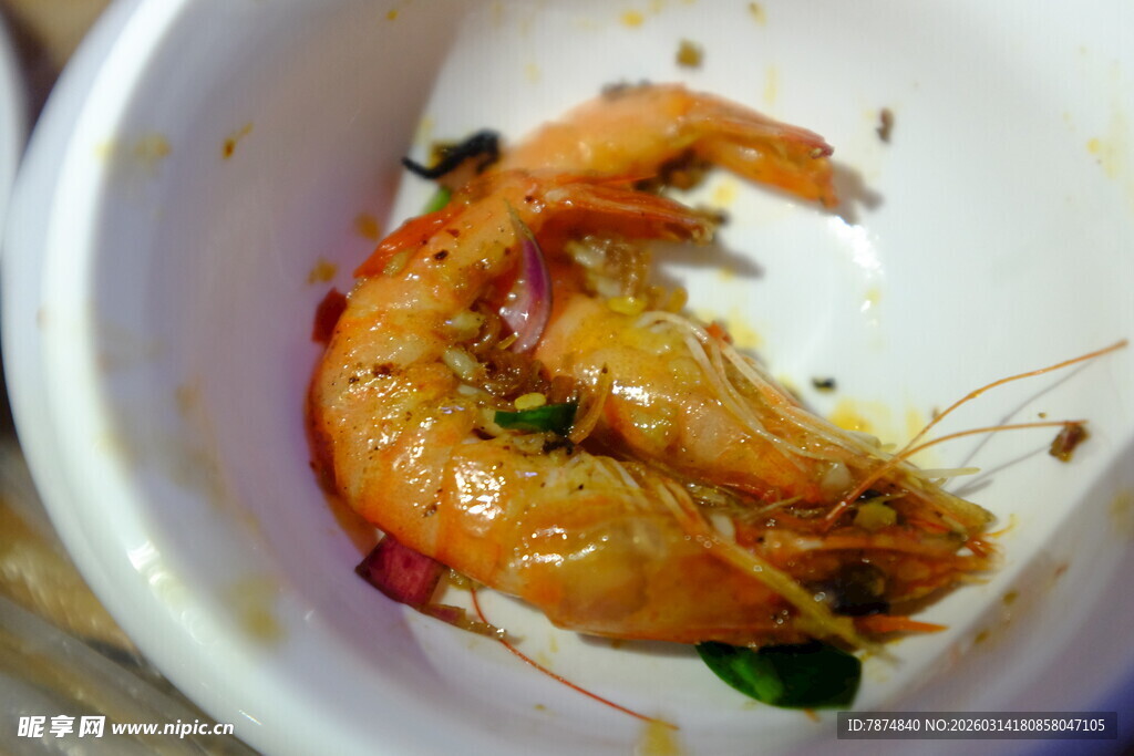 美味油焖大虾特写