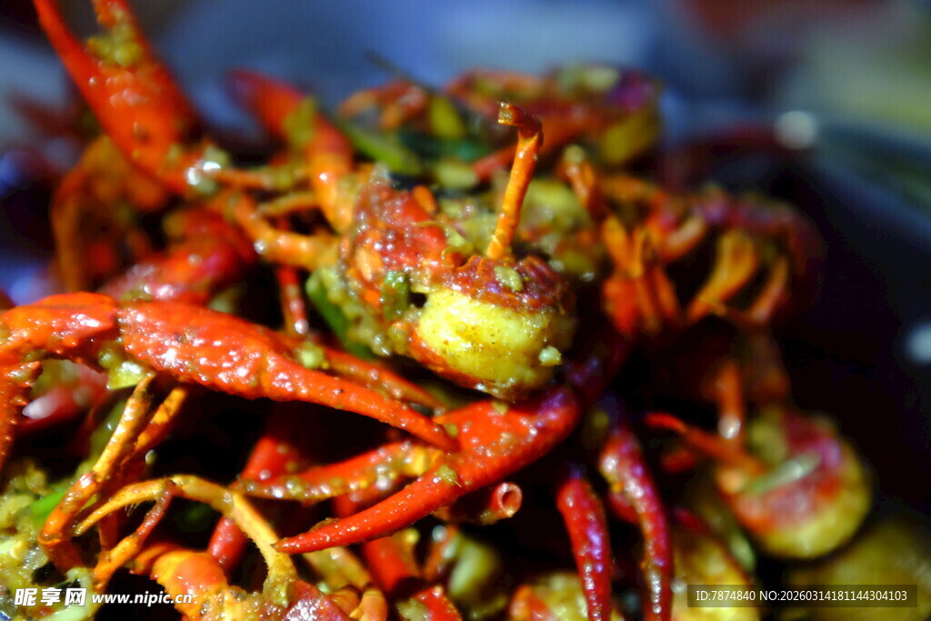 美味诱人的香辣小龙虾