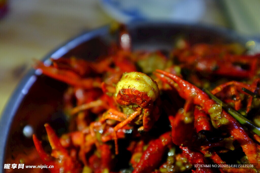 美味诱人的香辣小龙虾