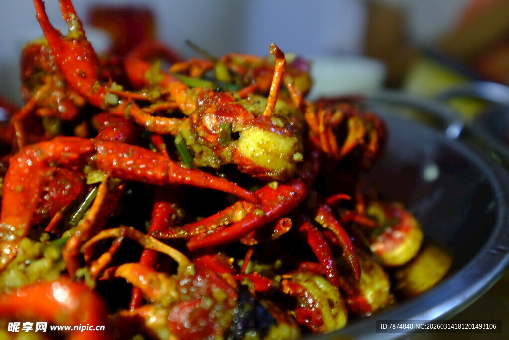 美味诱人的麻辣小龙虾