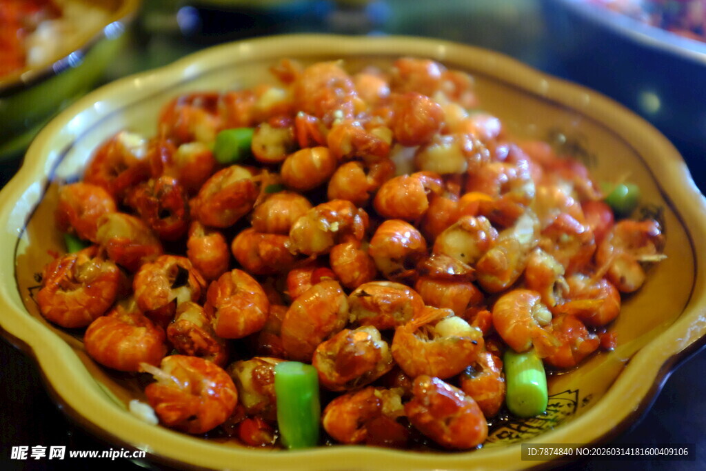 美味诱人的香辣龙虾尾