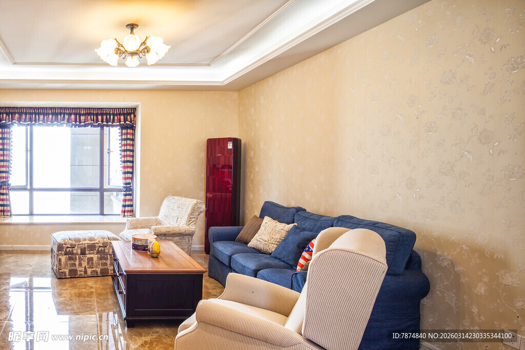 温馨现代风格客厅室内景