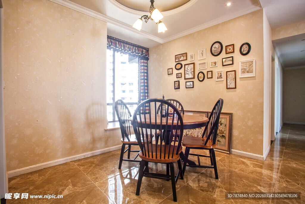 温馨简约风餐厅室内场景