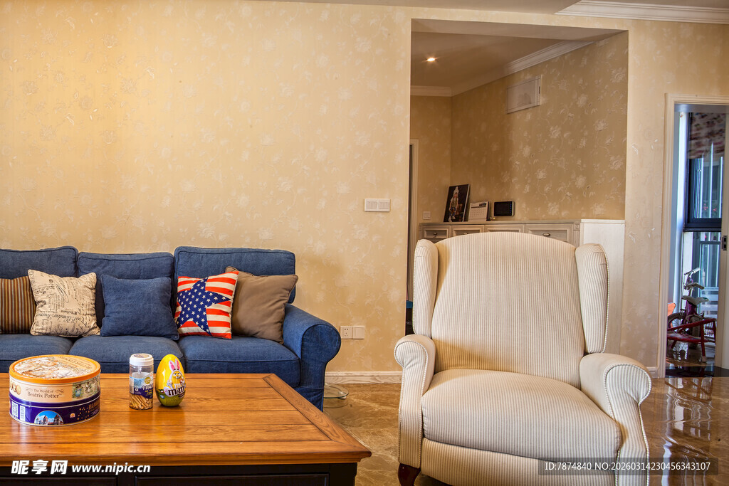 现代简约风格客厅室内场景