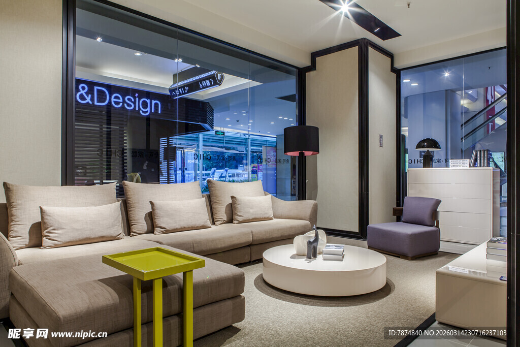 现代时尚客厅沙发组合展示