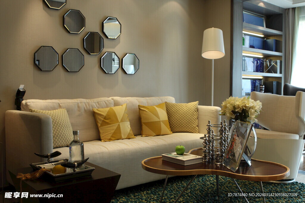 现代简约风温馨客厅一角