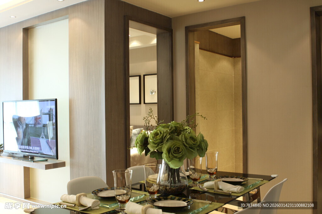 现代简约风餐厅室内场景