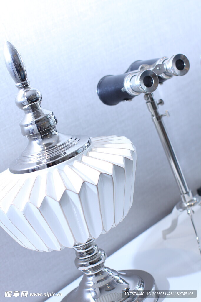 复古金属台灯特写