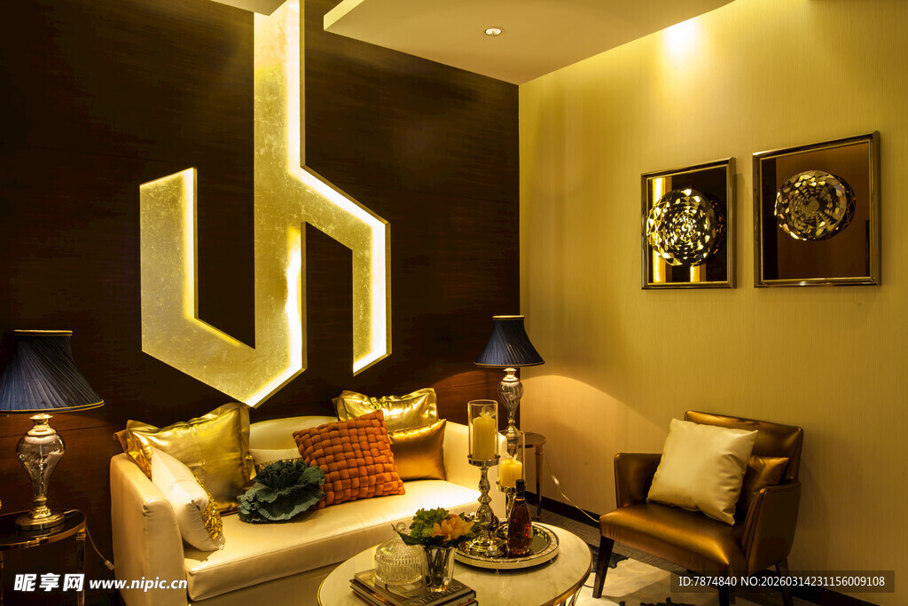 温馨现代风客厅室内一角