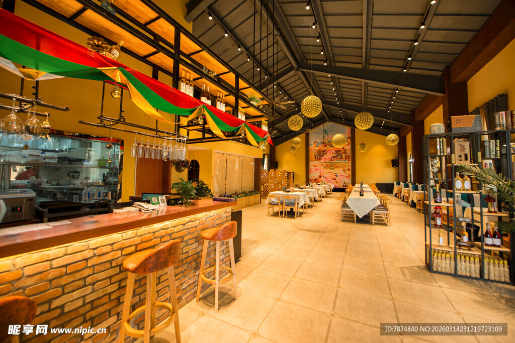 墨西哥风情特色餐厅内景
