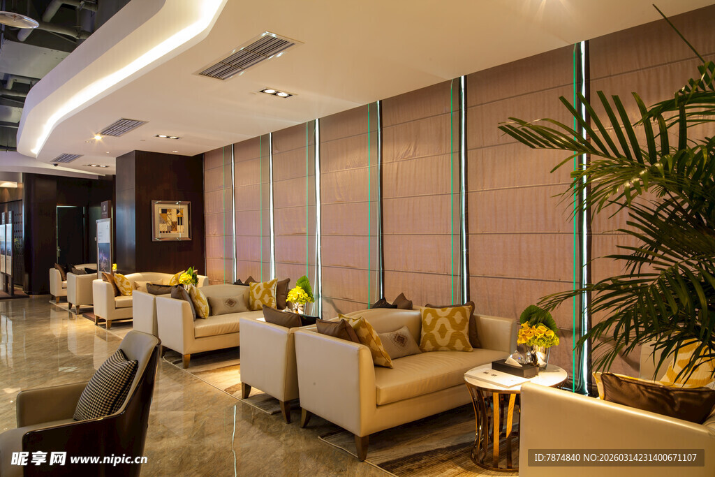 优雅现代风室内休息区场景
