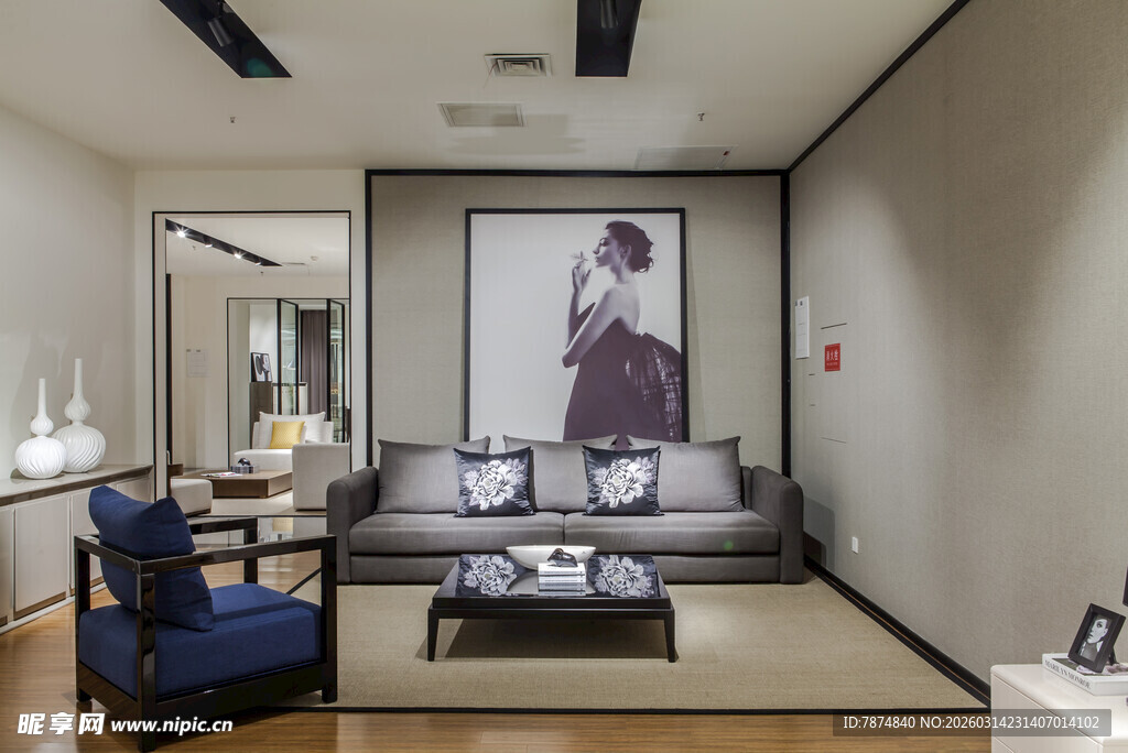 现代简约风客厅室内场景