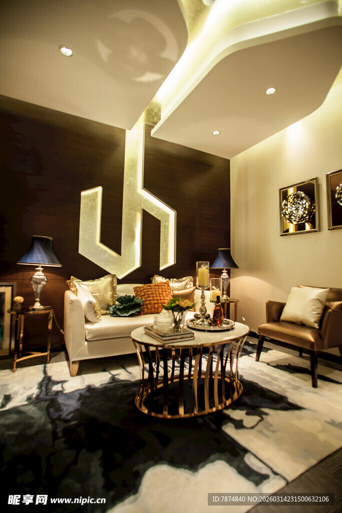 现代时尚客厅优雅内饰