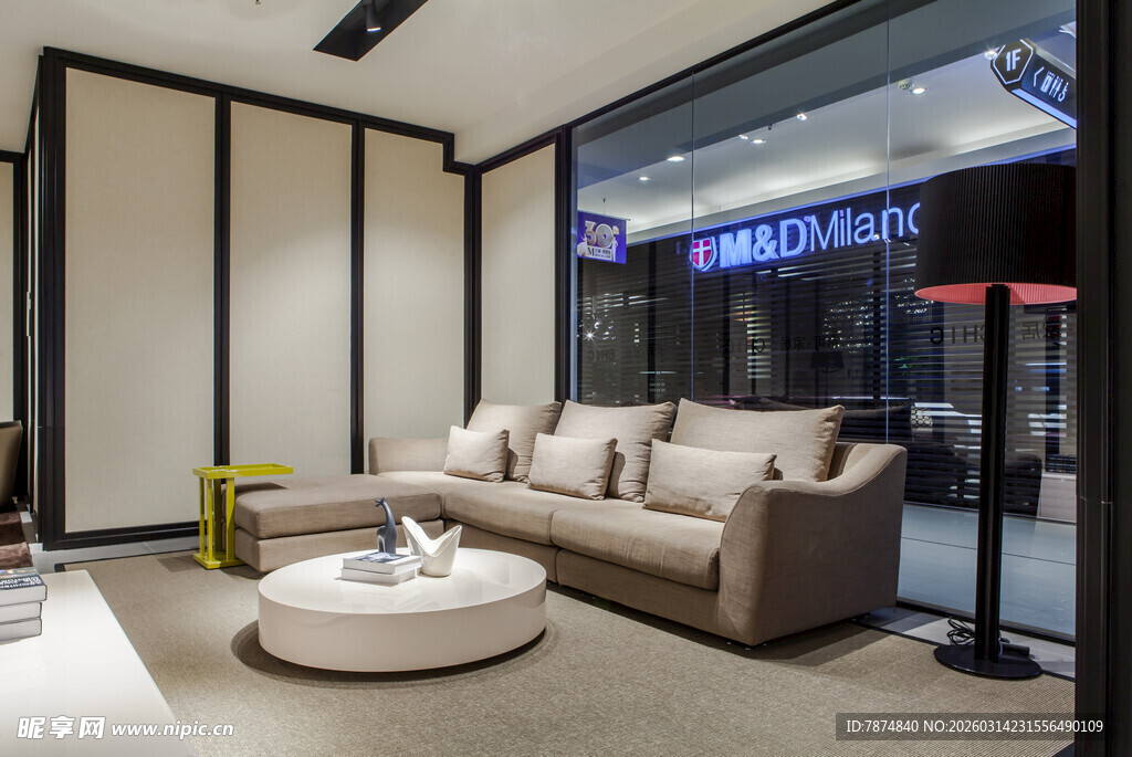 现代简约客厅沙发展示区