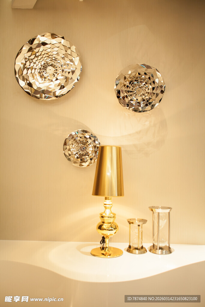 奢华金属摆件装饰组合