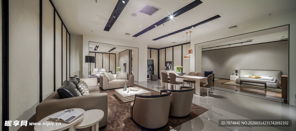 现代简约风客厅室内空间