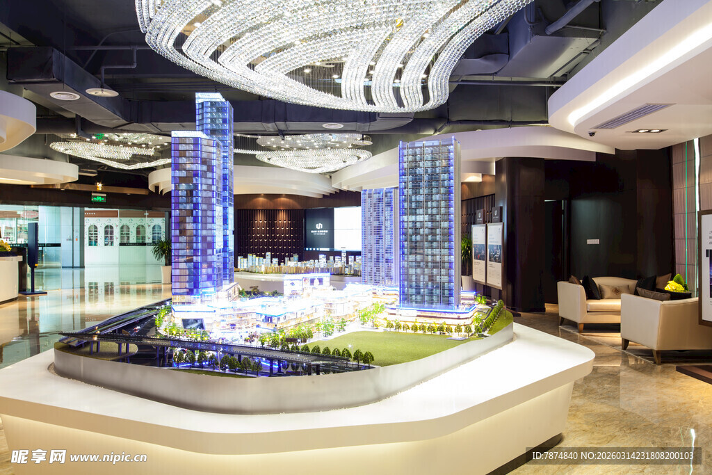 现代商场内精致景观装置