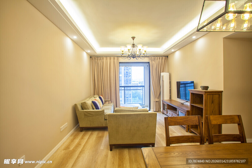 简约温馨的客厅室内场景