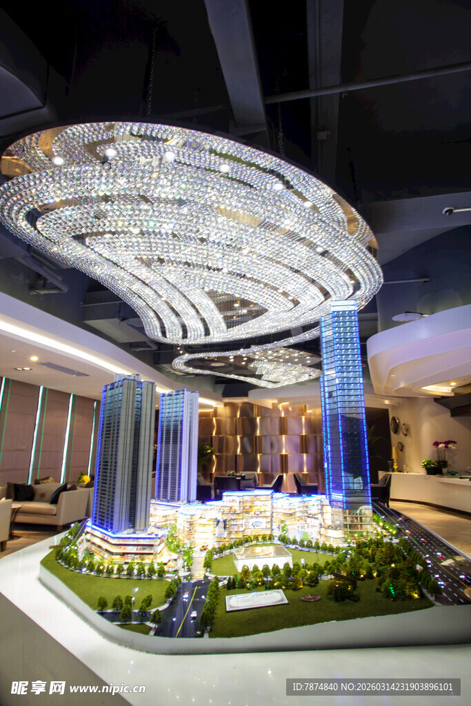 现代建筑模型展示