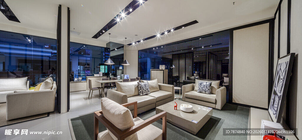 现代时尚客厅室内场景