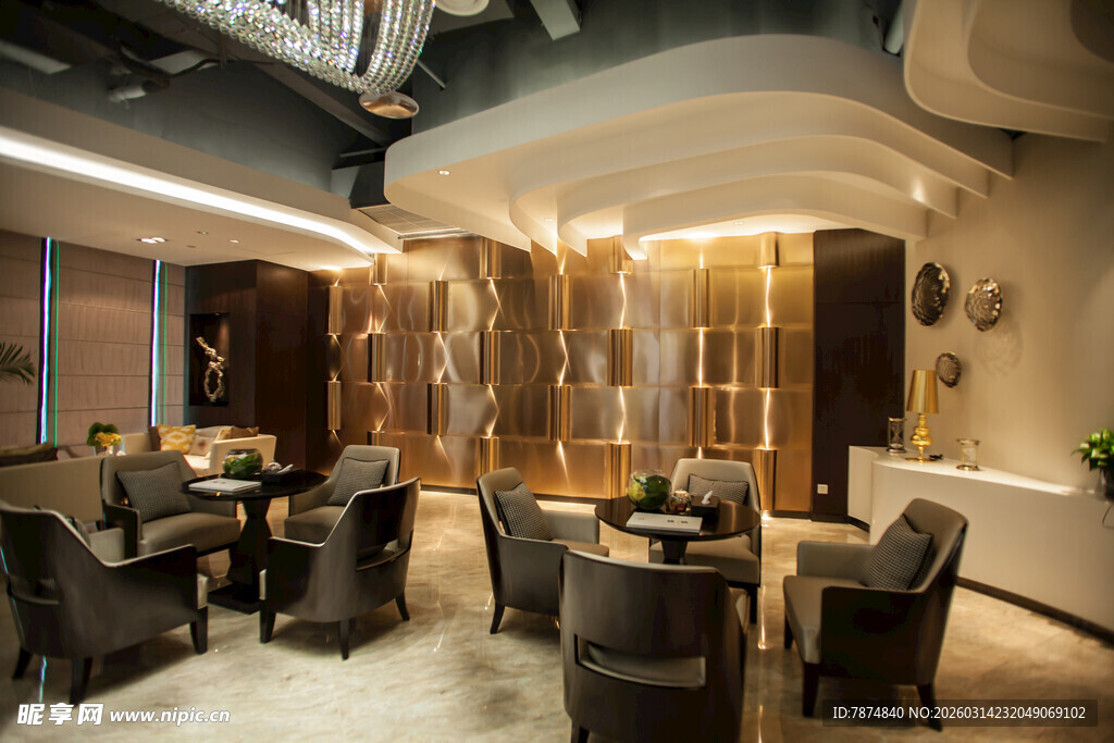 现代奢华餐厅室内场景