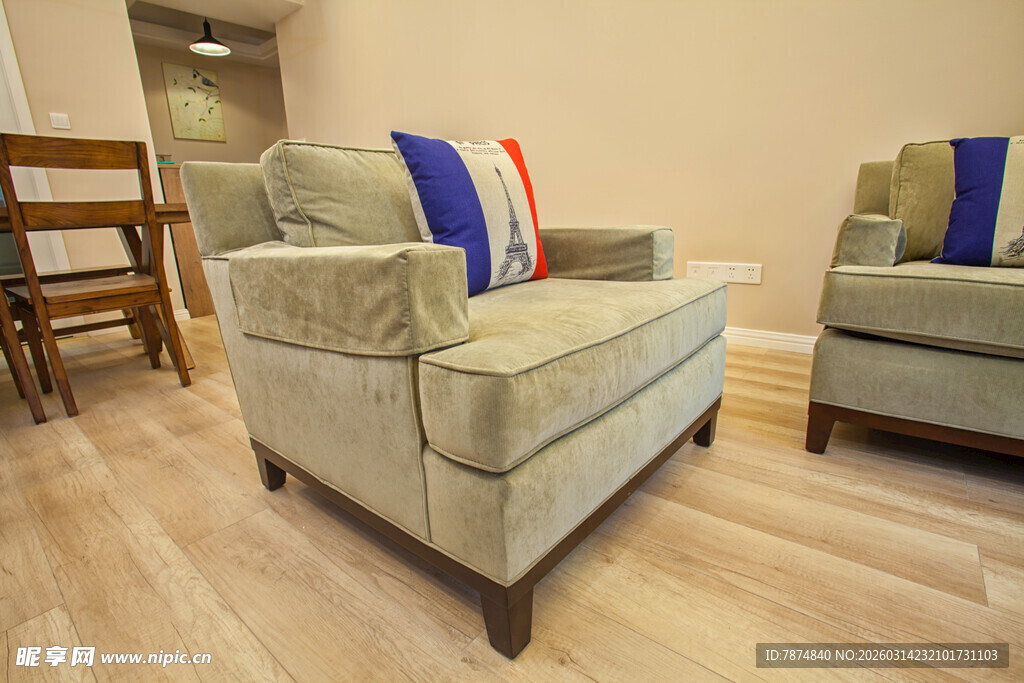 舒适双人沙发家居场景