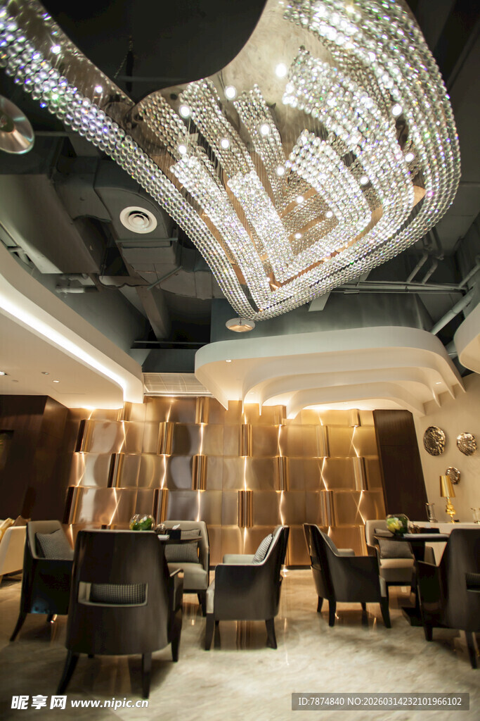 豪华现代风格咖啡厅内景