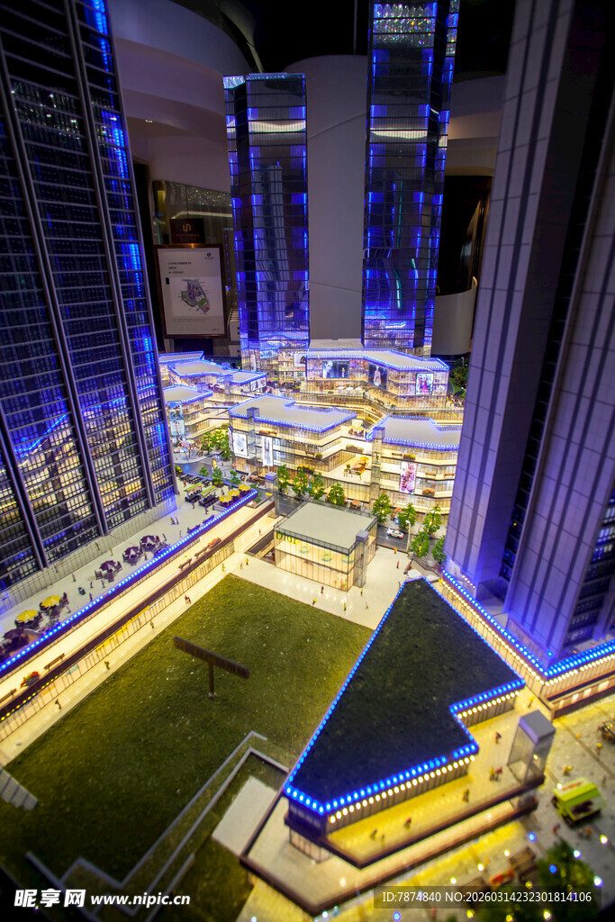 城市璀璨夜景俯瞰图