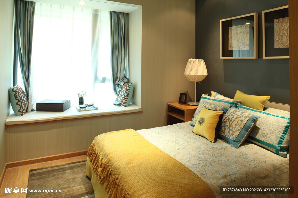 温馨舒适卧室室内场景