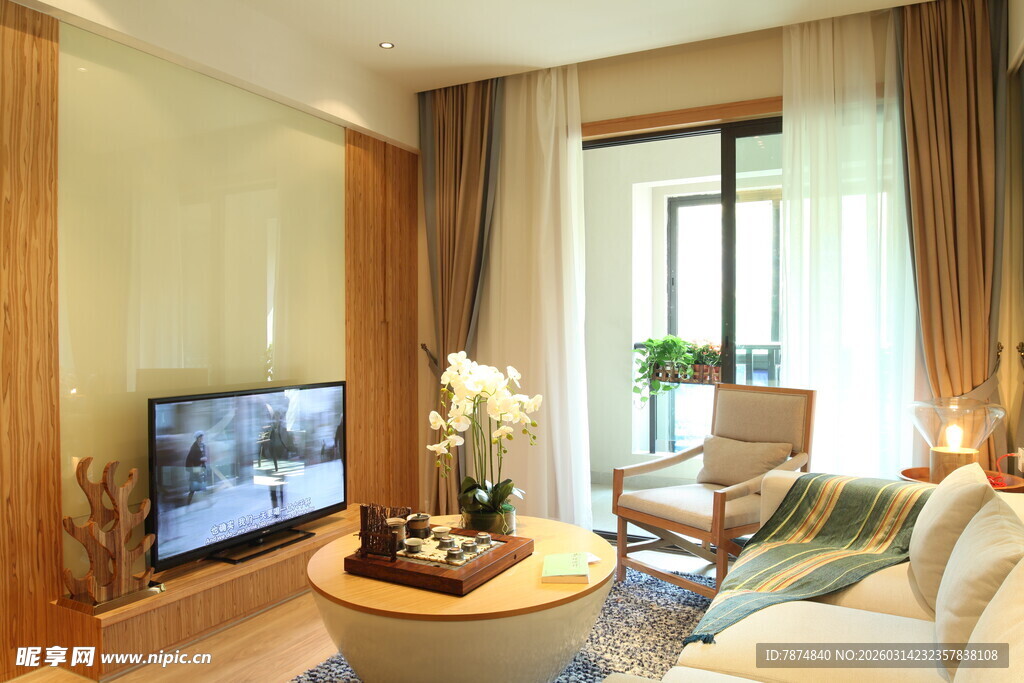 温馨现代风客厅家居场景