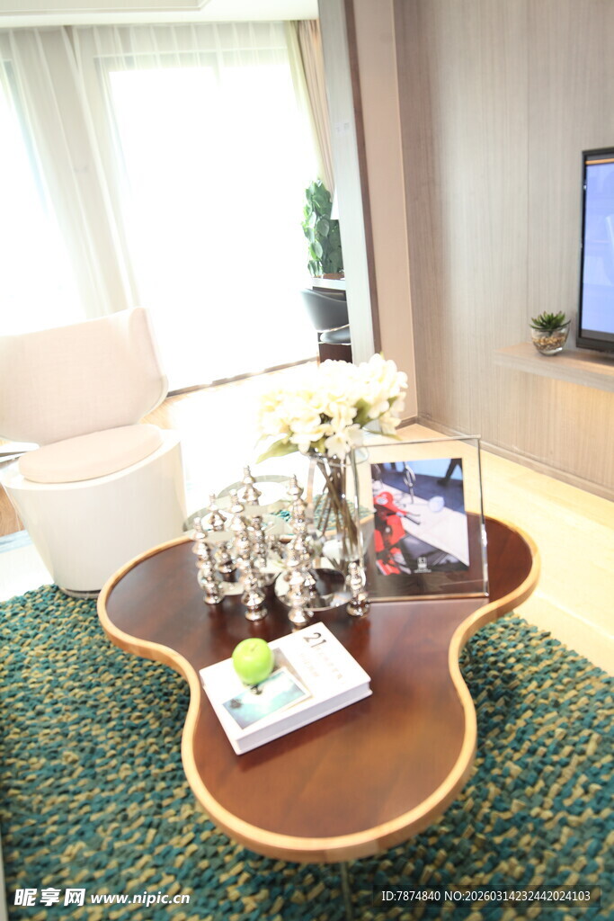 精致客厅茶几布置展示