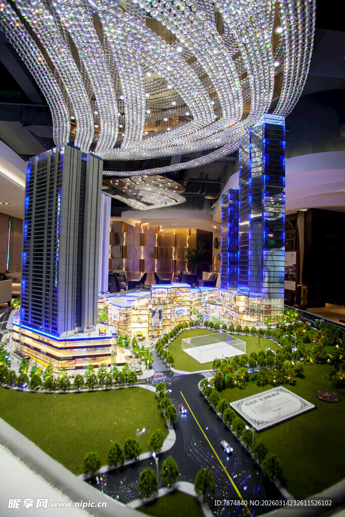 现代繁华都市建筑模型