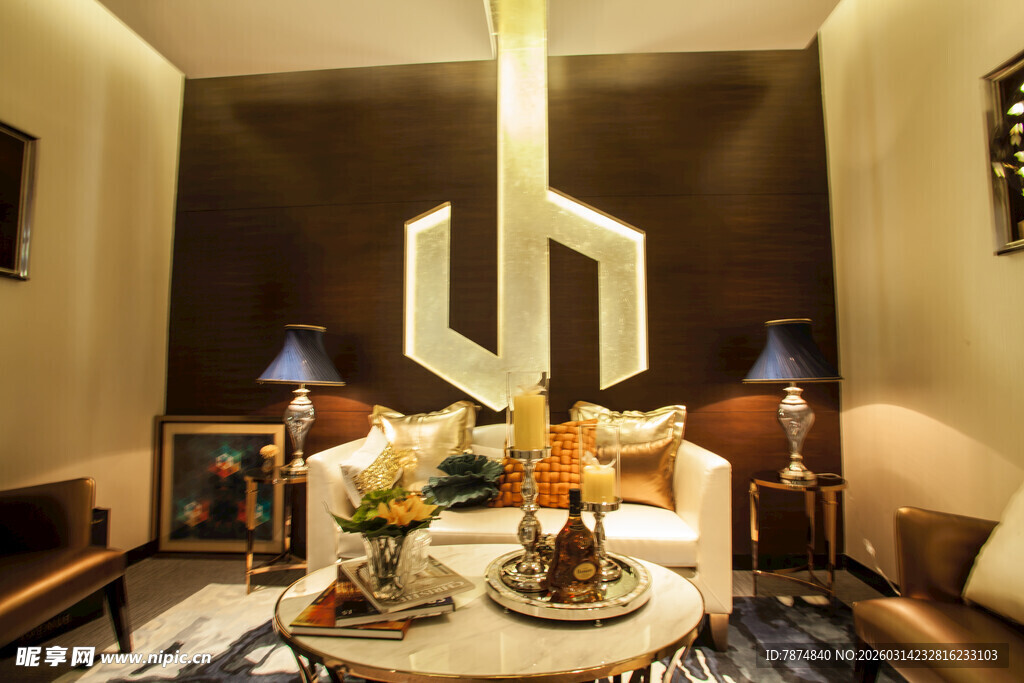 现代温馨客厅室内装饰场景