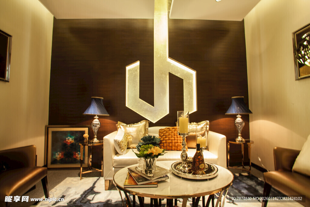 现代温馨客厅家居场景